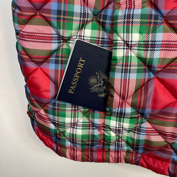 Lands End FeatherFree Quilted Insulated Puffer Vest Red Plaid Womens Plus 3X - Picture 5 of 14